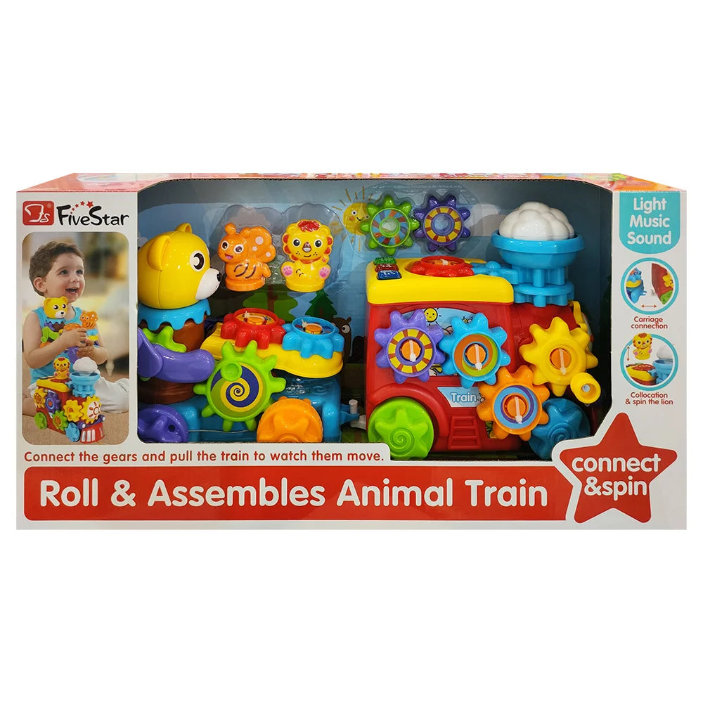 Roll & Assemble Animal Train