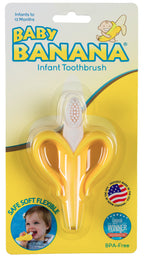 بيبي بنانا - فرشاة أسنان للرضيع على شكل موز - صفراء