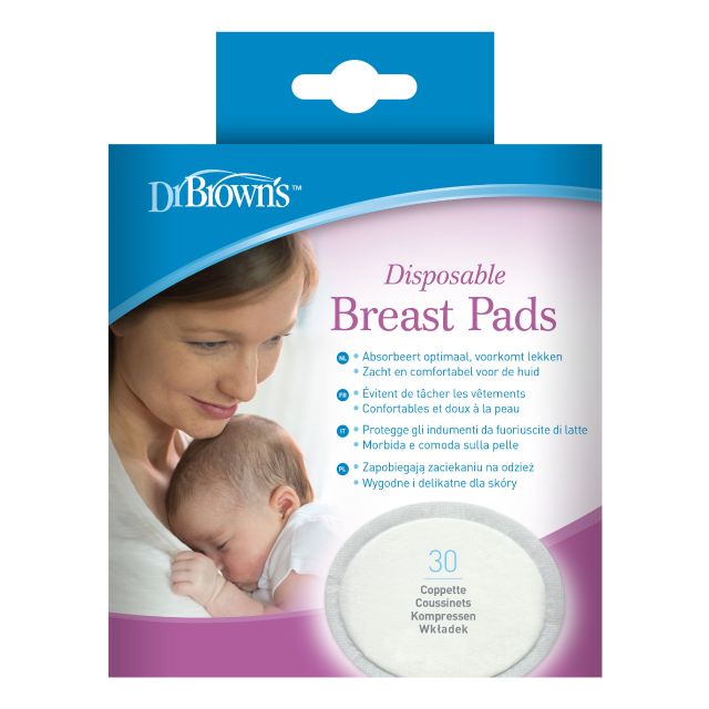 Dr browns Disposable Breast Pad (Oval), 30-Pack