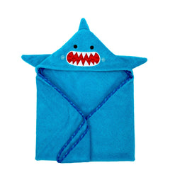 zoocchini Baby Hooded Towel - Sherman the Shark 100% cotton Baby hooded towels (76cm x 76cm)