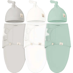 Sage Soothe Baby Swaddles 0-3 Months with Knot Hat