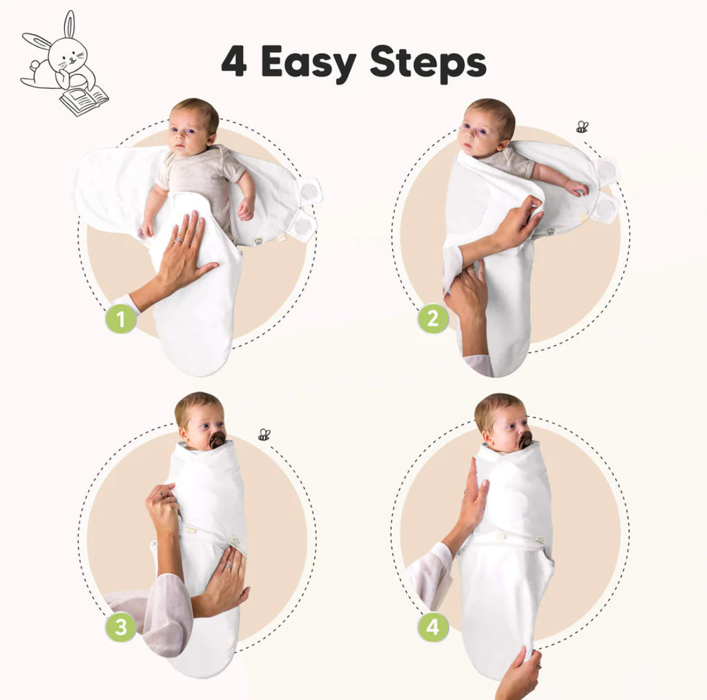 Sage Soothe Baby Swaddles 0-3 Months with Knot Hat