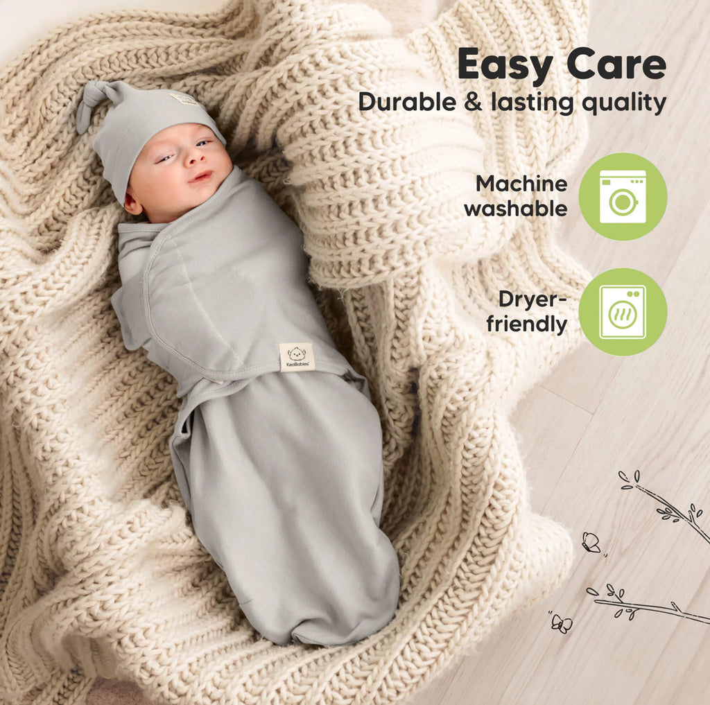 Sage Soothe Baby Swaddles 0-3 Months with Knot Hat