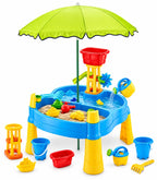 Sand & Water Play Table with Umbrella – 21 Pcs