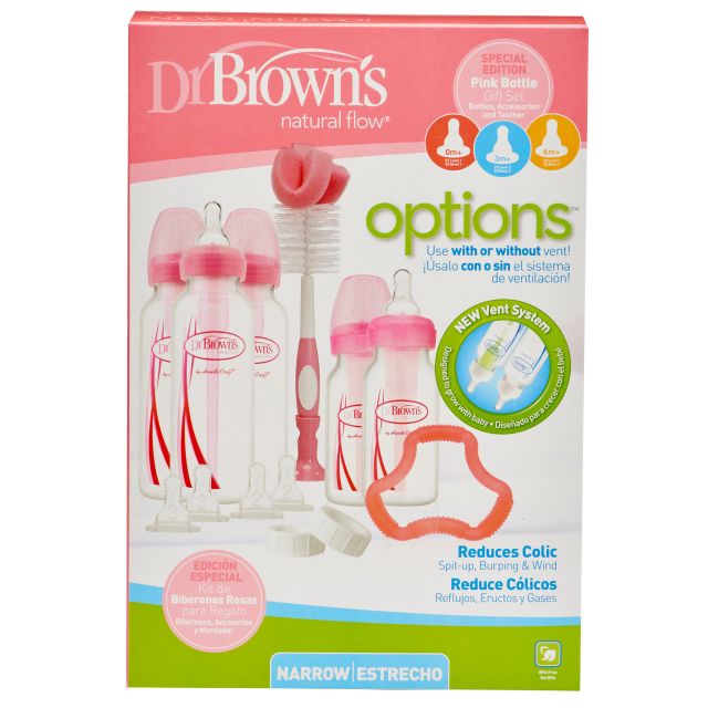 dr browns PP "Options" Narrow-Neck Bottle PINK