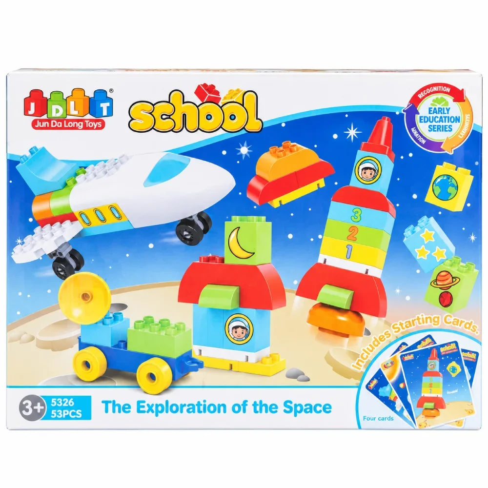 JDLT Space School Building Blocks Set 52 Pieces Kids Toy