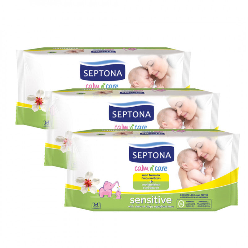 SEPTONA Baby Wipes Sensitive 64's