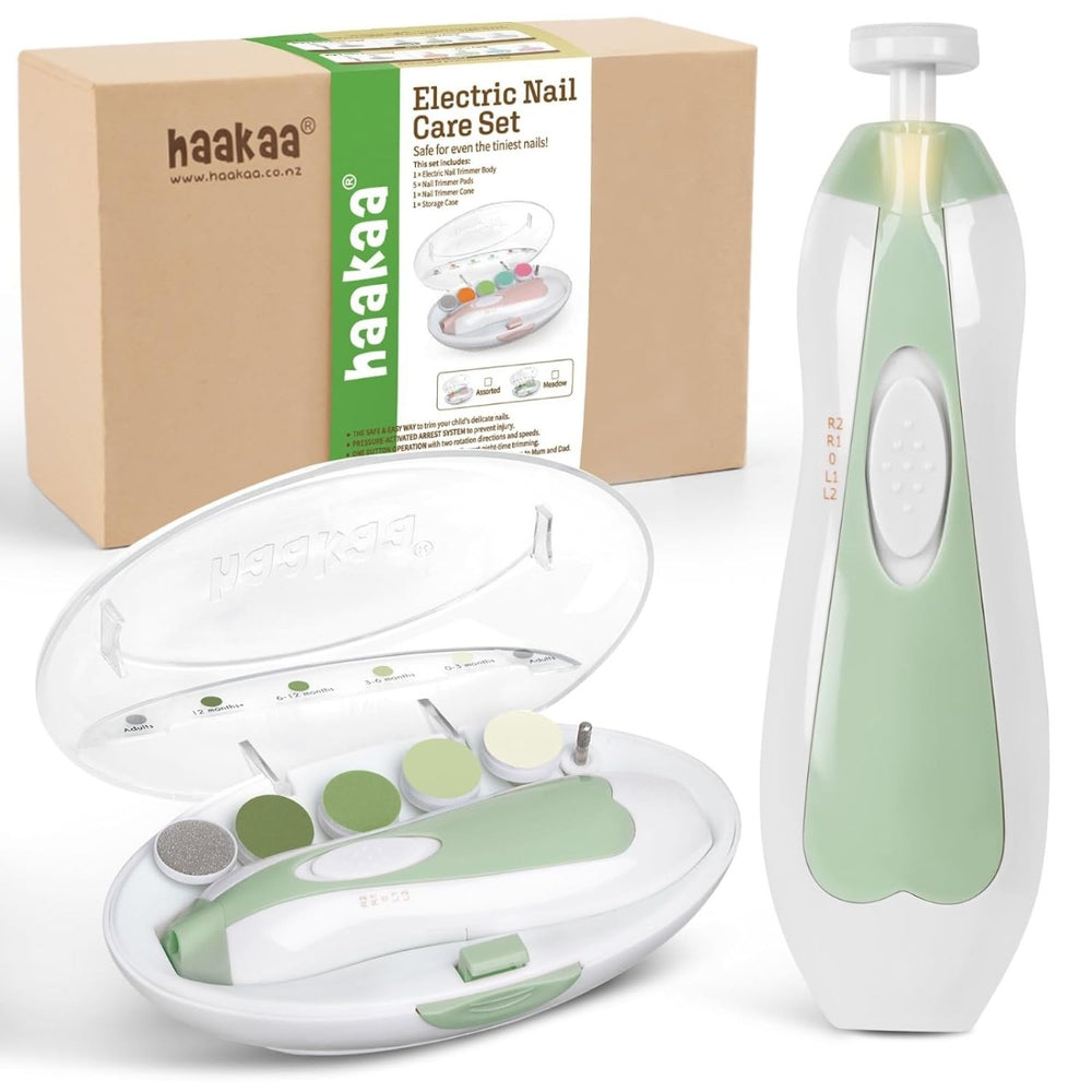 Haakaa Baby Nail Care Kit - Meadow - Battery Operated 1
