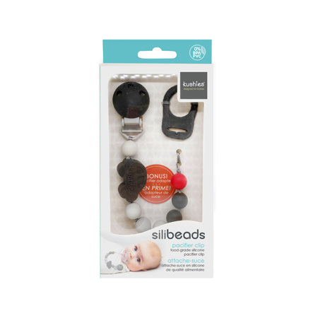 Silibeads Black Car Pacifier Clip