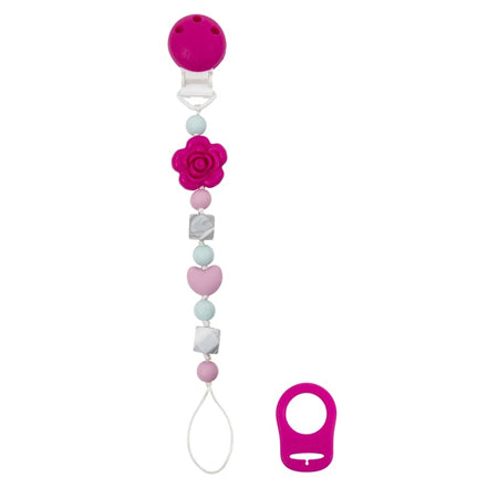 Silibeads Flower Pacifier Clip