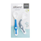 Blue and Grey Silibend Bendable Spoon (Pack of 2)