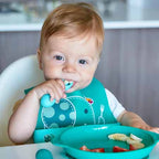 Green Silicone Palm Grasp Spoon and Fork Set