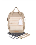 Silk Weaving Travel Diaper Backpack in Beige
