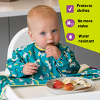 Tidy tot Cover & Catch bib Dancing Zebras
