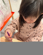 Beige Rainbow Smock Bib (1-3 years)