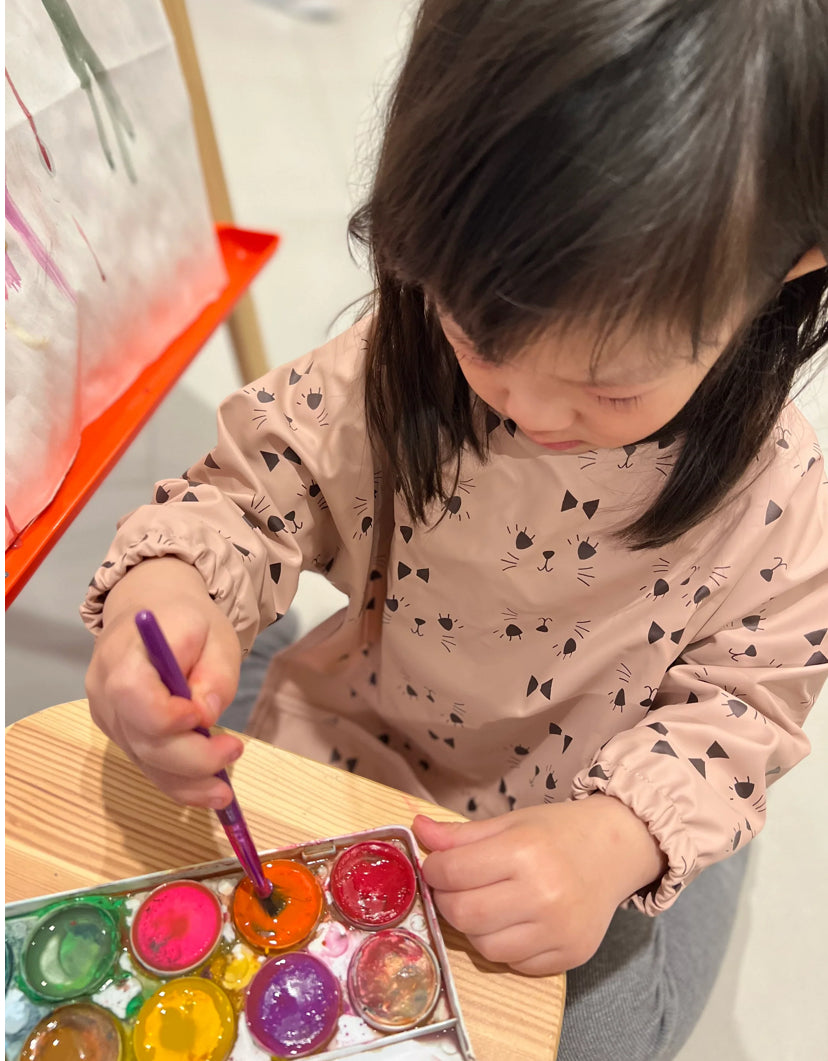 Green Car Smock Bib (1-3 years)