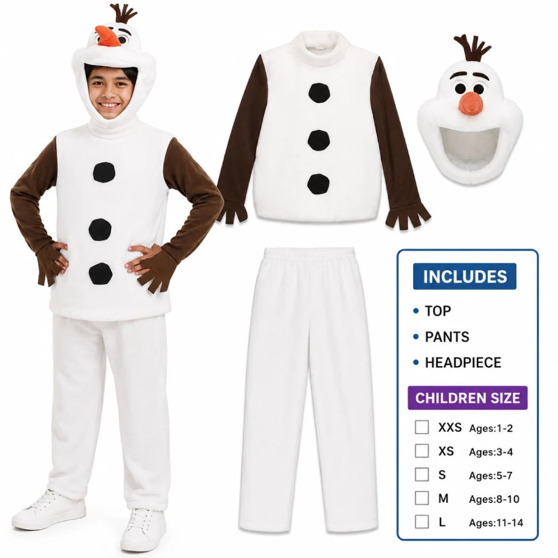 Snowman Costume for Kids