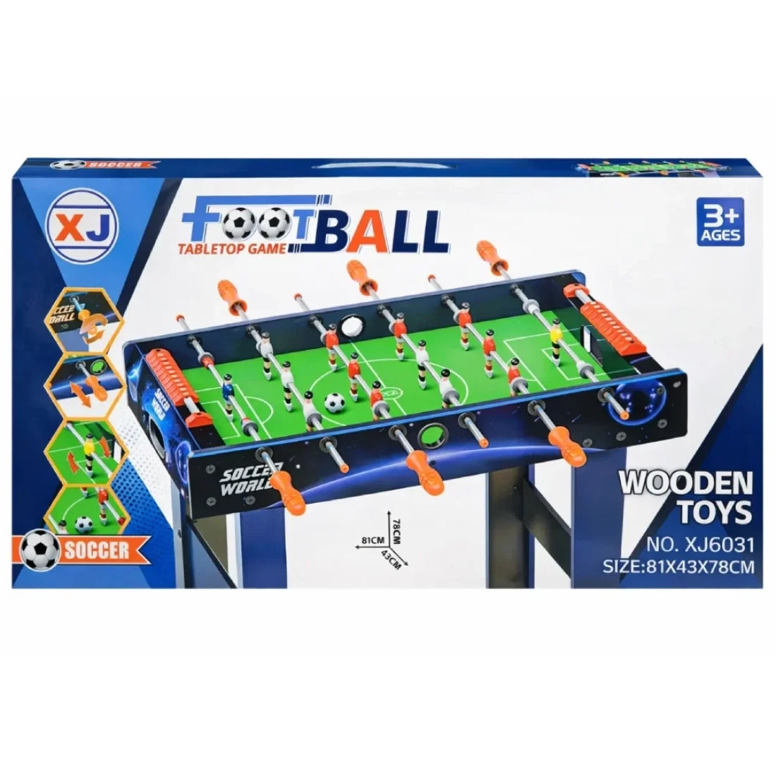 Soccer Table Wooden Game (81×43×78 CM) – Model XJ6031
