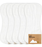 Soft White Urban Burp Clothes (Pack of 5)