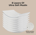 Soft White Urban Burp Clothes (Pack of 5)