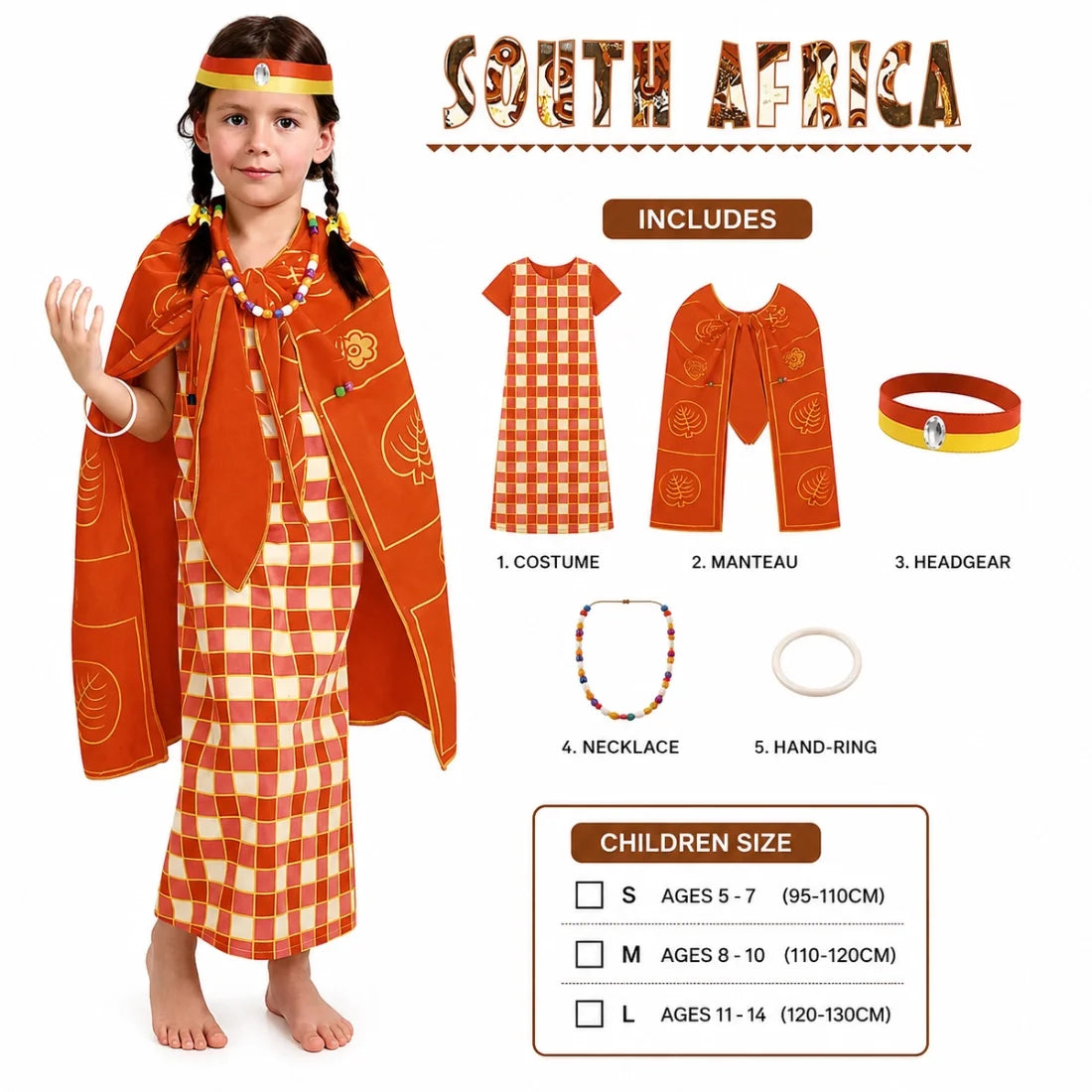 South Africa Costume for Kids
