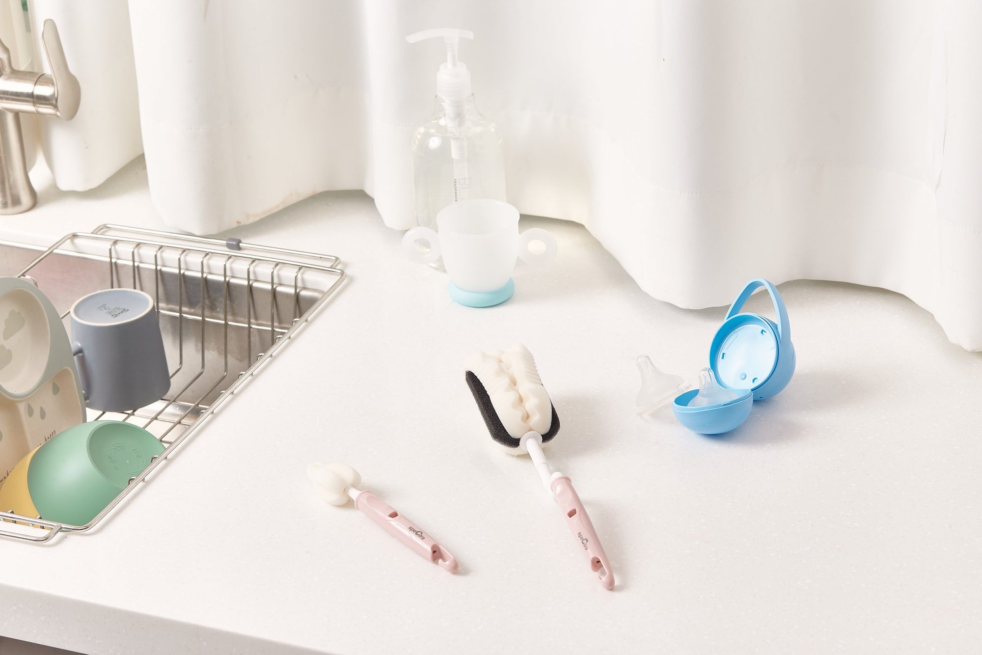 Spectra Bottle and Nipple Brush Set PINK