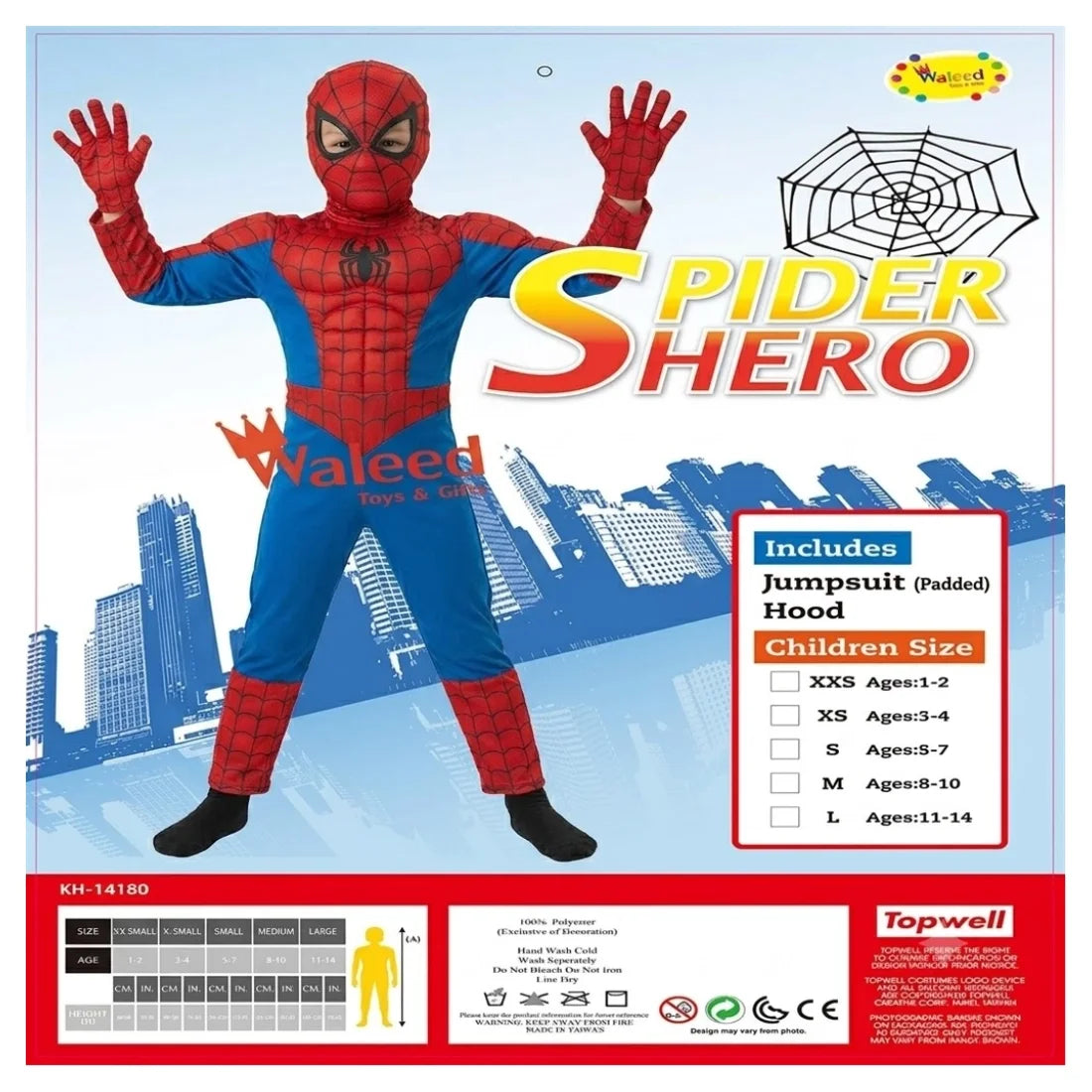 Spider Hero Fancy Dress Costume for Kids