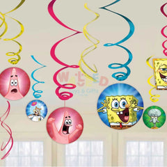 SPONGEBOB SWIRL DECORATIONS-12PCS