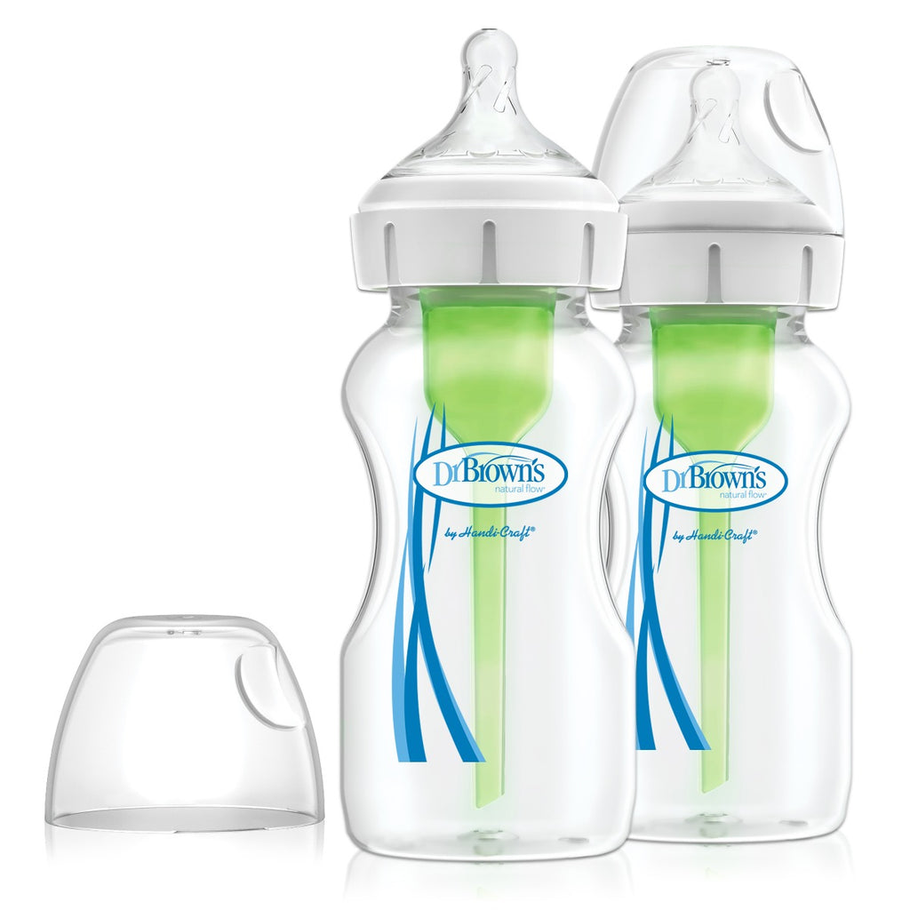 Dr.Brown's 9 oz/270 ml PP Wide-Neck Options+ Bottle, 2-Pack