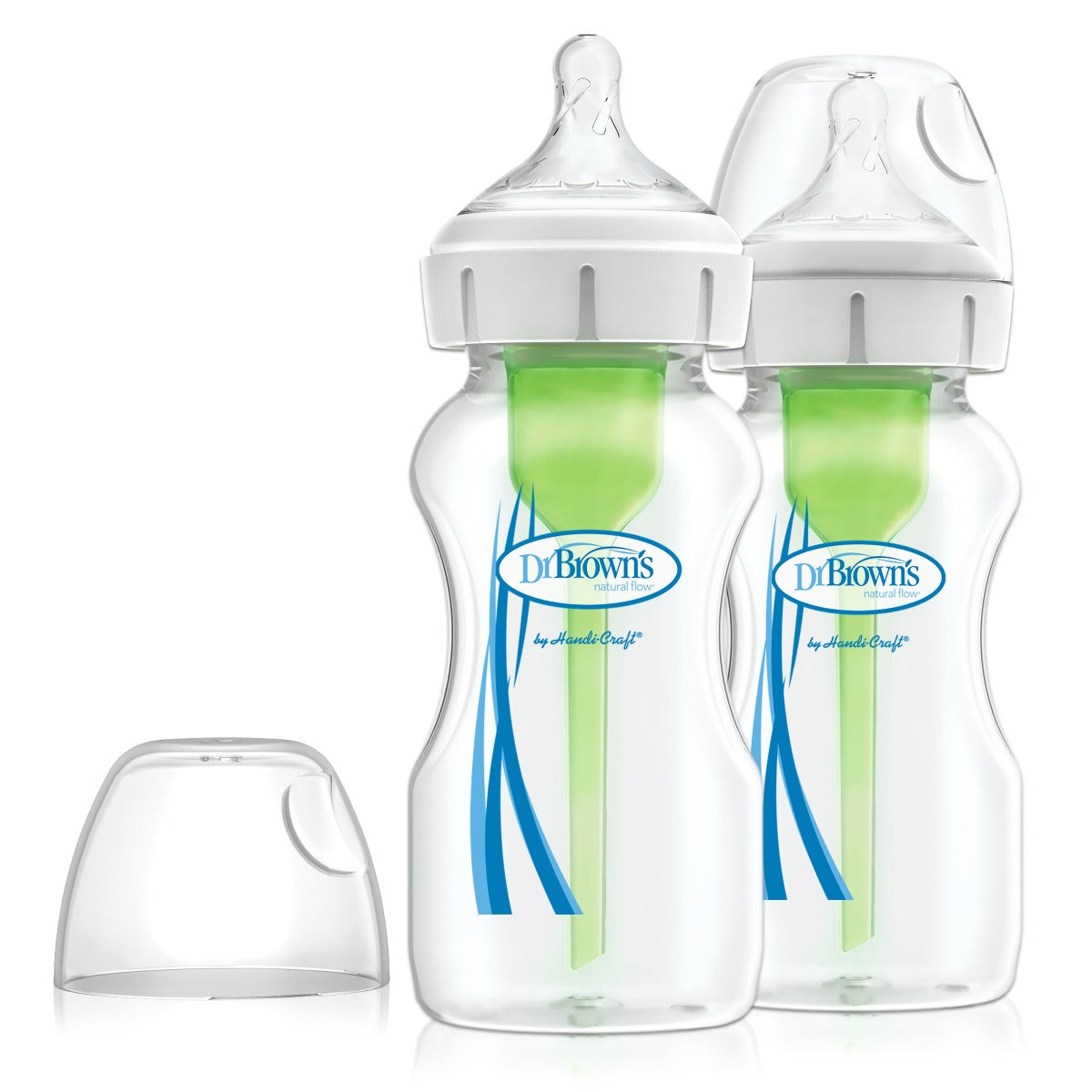 Dr.Brown's 9 oz/270 ml PP Wide-Neck Options+ Bottle, 2-Pack