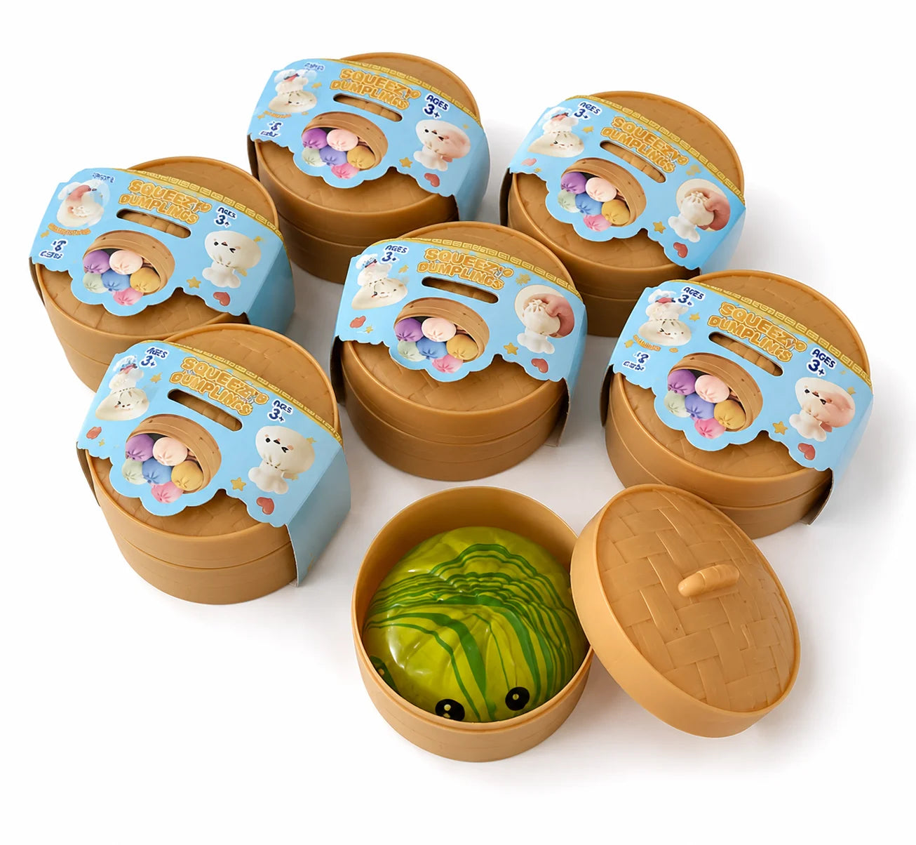 Squeezy Dumplings Squishy Toy 8CM Sold Individually