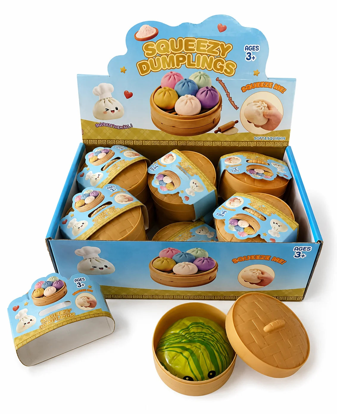 Squeezy Dumplings Squishy Toy 8CM Sold Individually