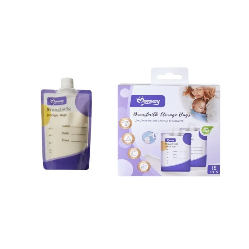 Baby bloom Momeasy 180ml * 12 pieces BPA Free Breast Milk Storage Bags With Connectors