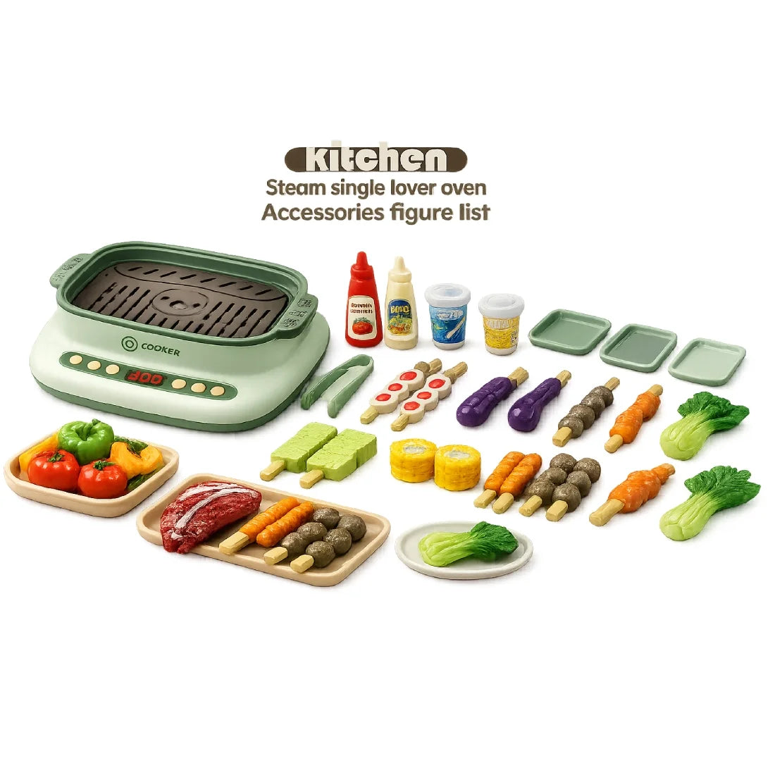 Steam Brain Single Layer Oven Kitchen Play Set