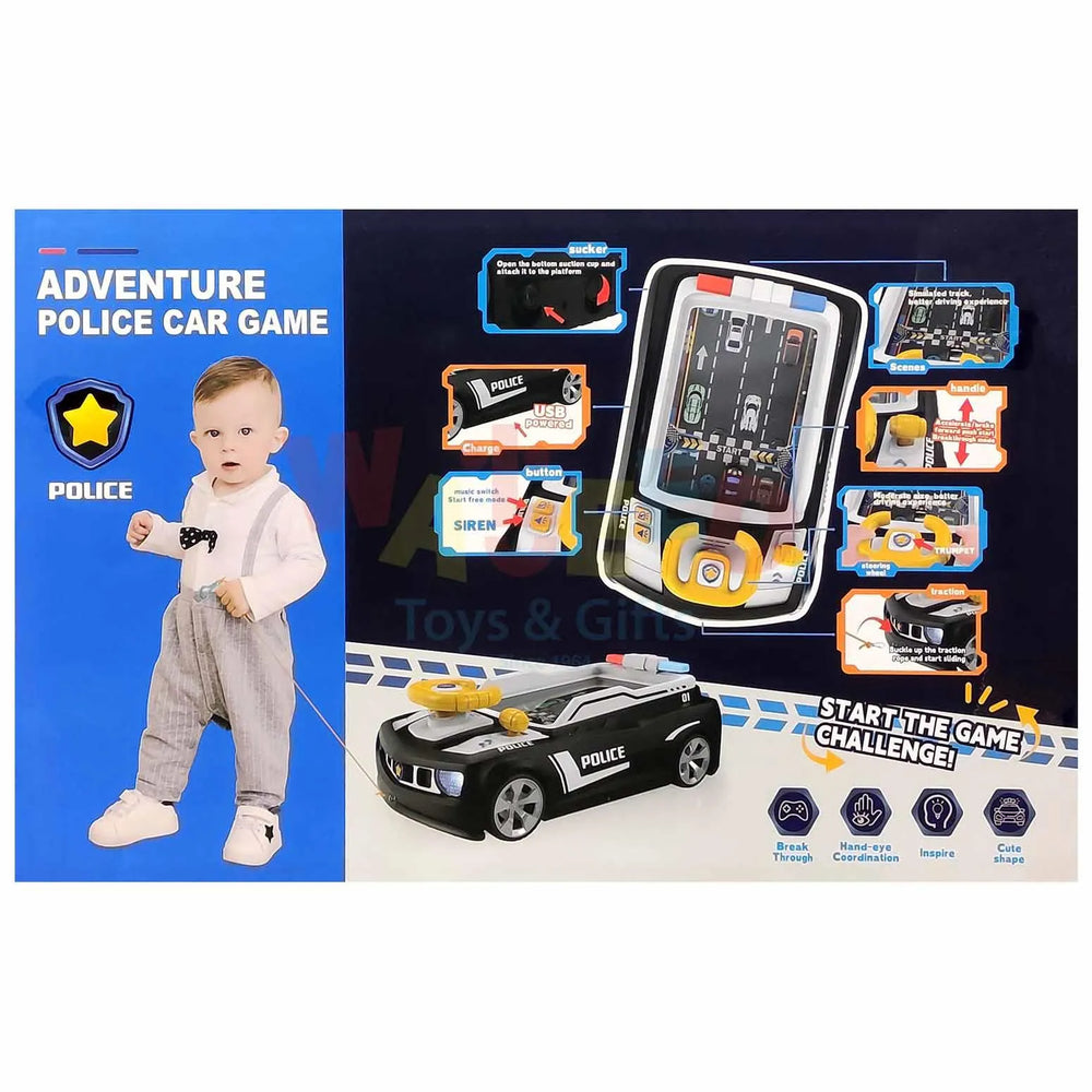 Steering Wheel Adventure Police Car theme Game