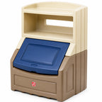 Step2 Kids Bookcase Toy Box Blue 2in1 Storage Organizer Bedroom Playroom