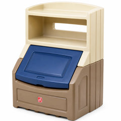 Step2 Kids Bookcase Toy Box Blue 2in1 Storage Organizer Bedroom Playroom