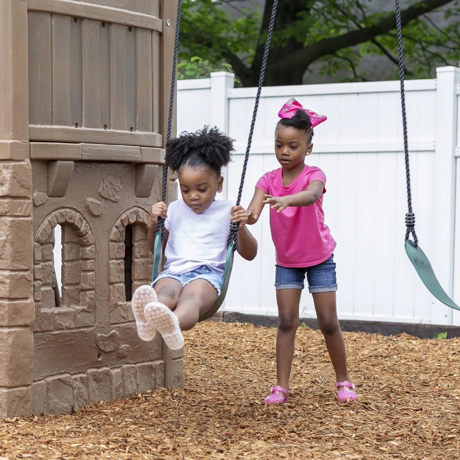 Step2 Naturally Playful Adventure Lodge Play Center Swing Set with Glider