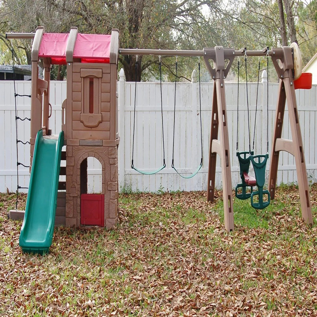 Step2 Naturally Playful Adventure Lodge Play Center Swing Set with Glider