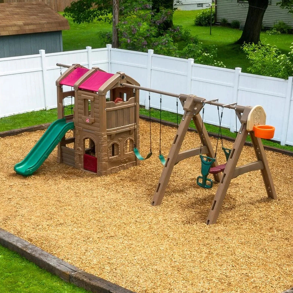 Step2 Naturally Playful Adventure Lodge Play Center Swing Set with Glider