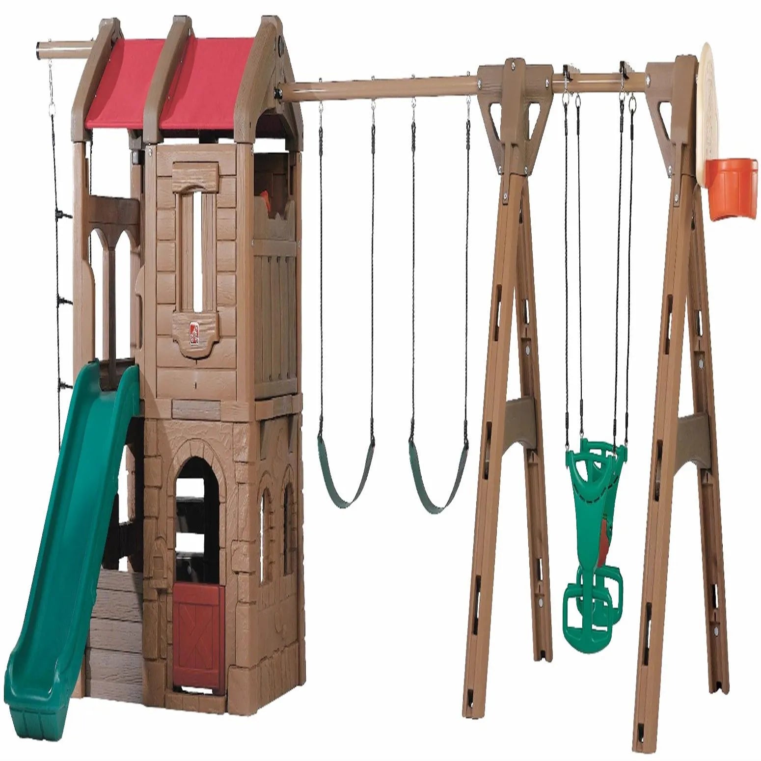 Step2 Naturally Playful Adventure Lodge Play Center Swing Set with Glider