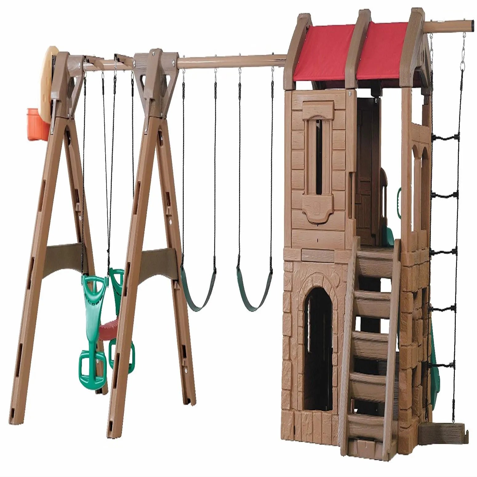 Step2 Naturally Playful Adventure Lodge Play Center Swing Set with Glider