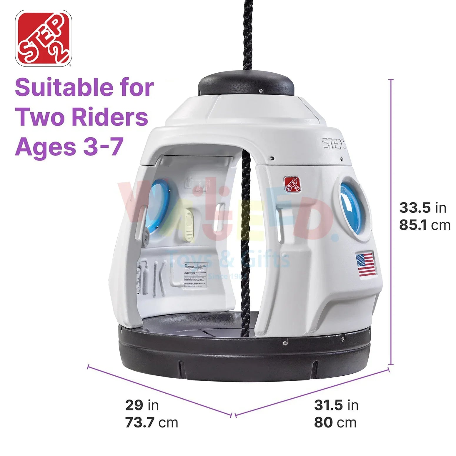 Step2 Space Capsule Swing – Rocket-Themed Kids Swing