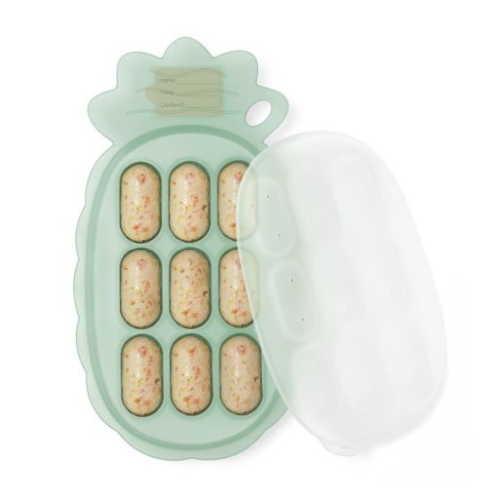 Haakaa Silicone Pineapple Nibble Tray - Pea Green