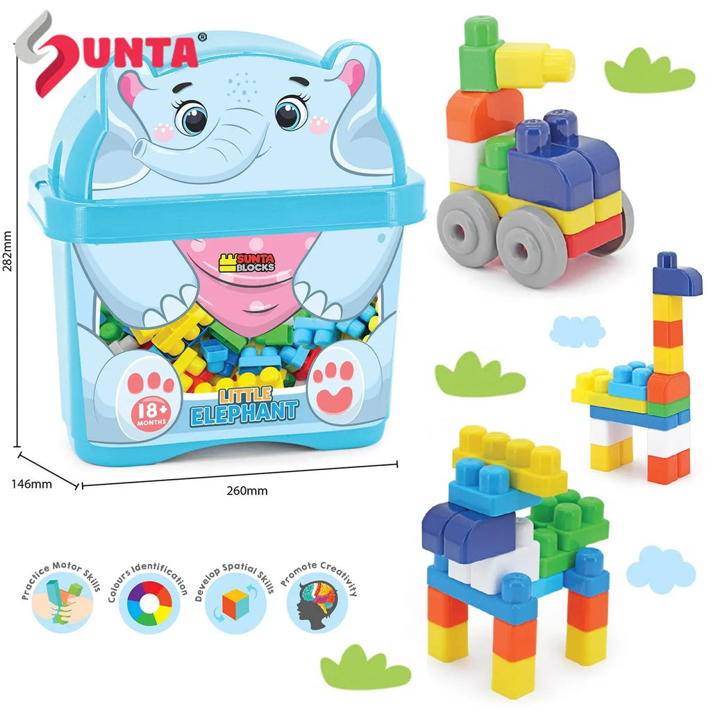 SUNTA Elephant Blocks Set 30 Pieces Kids Building Toy