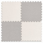 Sunta Foam Puzzle Mat 4 Pieces Grey White Gym Floor Play Protection