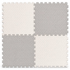 Sunta Foam Puzzle Mat 4 Pieces Grey White Gym Floor Play Protection