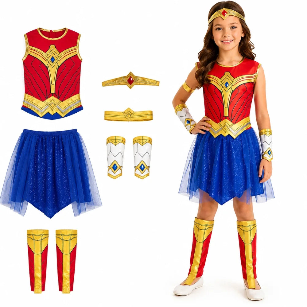 Supergirl Dress Up Costume Set For Kids