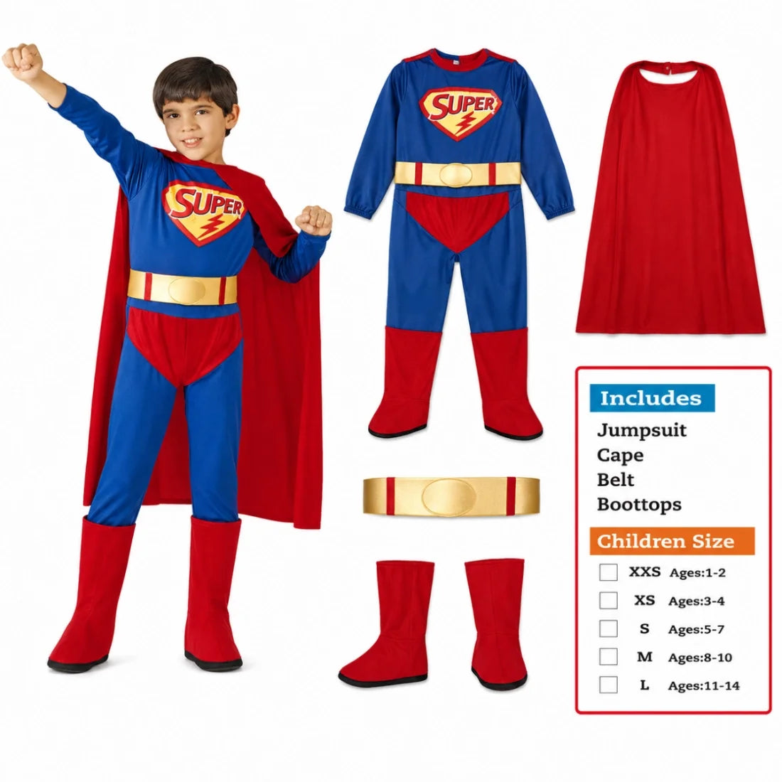 Superman Style 2 Costume for Kids