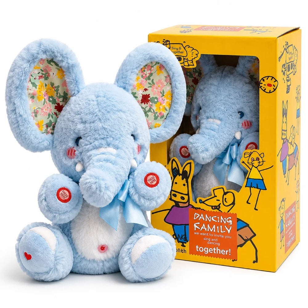 Talking Plush Elephant Toy with Voice Repeat Function
